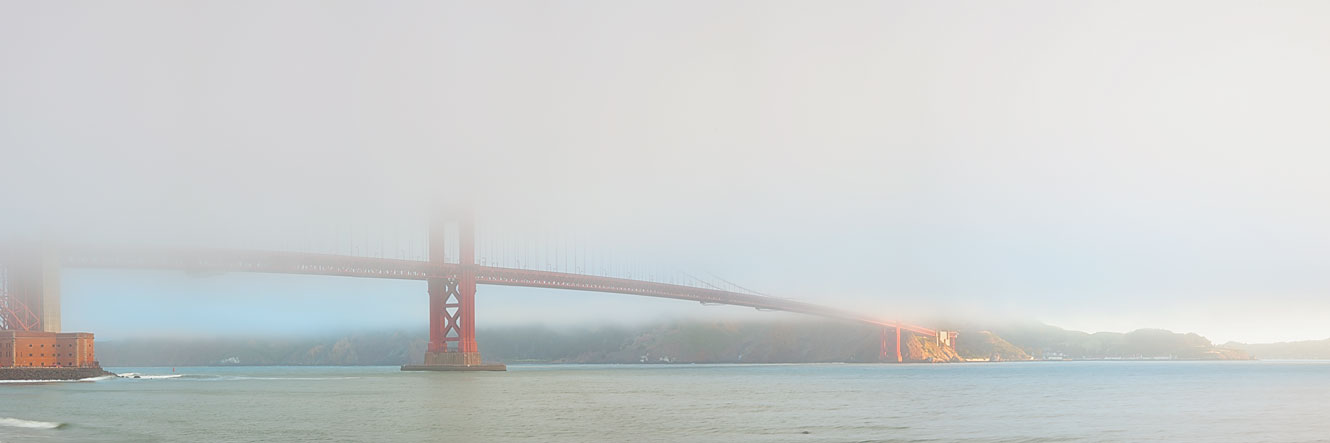 Golden Bridge in Fog #2